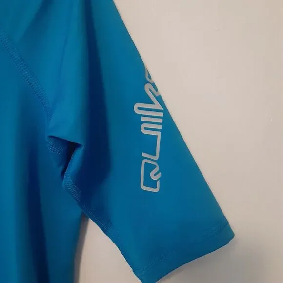 Quicksilver Rash Guard Sun Surf Shirt Blue Compression Mens Size XS - Picture 3 of 10